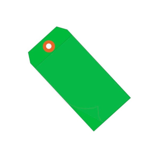 Box Packaging Self Laminating Tags, #8, 6-1/4"L x 3-1/8"W, Green, 100/Pack G26030 - main